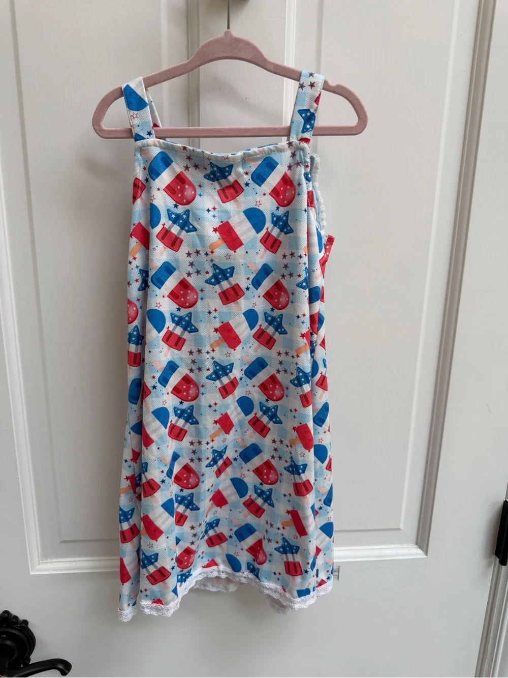 Marie Nicole 4T L Red White Blue Girls 4th of July Patriotic Popsicle Dress